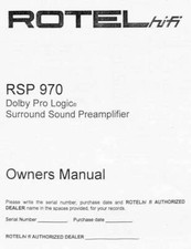 Rotel rsp 970 - rsp-970, surround