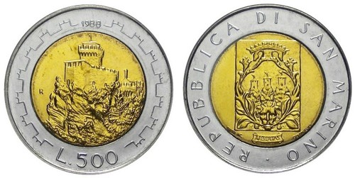 1988 san marino 500 lire - 1988,