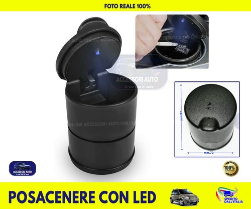 Posacenere auto led - fiat, panda