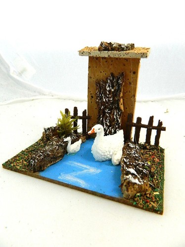 Scena lago con cigni - lago,