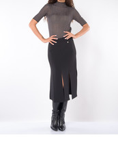 Gonna nera con spacchi LIU JO modello WF4429T0486