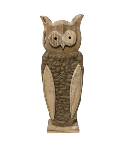 Gufo legno beige - gufo,