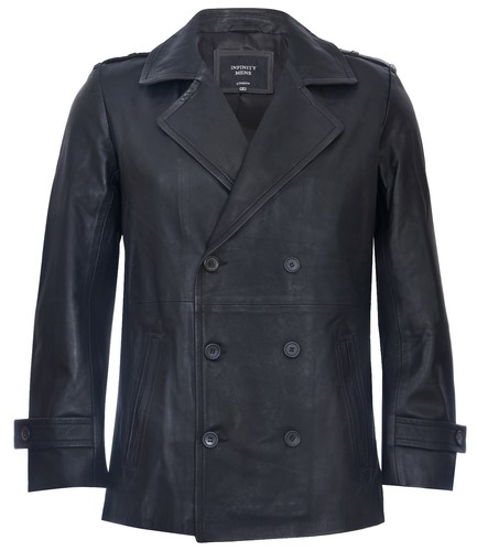 Giacca pelle nera uomo - giacca,