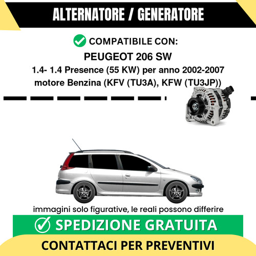 Alternatore peugeot 206 4 - peugeot,