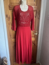 Maxi abito lungo batik rosso