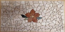 Medaglione Rosone FIORE Mosaico Marmo 60x30cm. Altri modelli in negozio