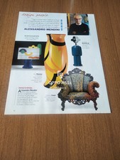 ALESSANDRO MENDINI DESIGN CHAIR PROUST CAVATAPPI VINTAGE AD PUBBLICITA