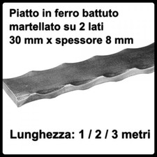 barra in ferro battuto 30x8 30 mm spessore 8 mm sbarra piatto martellata profilo