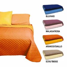 Trapunta MATRIMONIALE leggera double face coperta morbida trapuntata mod. CODY
