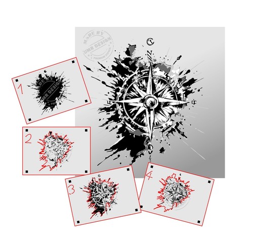 396 bussola stencil - as-396,