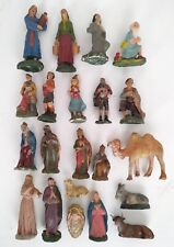 Presepe Epoca 18 Statuine H9cm+Natività Sacra Famiglia Pasta+Capanna+Palme-XXX