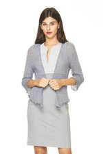 Coprispalle rayon lurex silver manica a 3/4 grafite Controcorrente