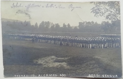 Cartolina bersaglieri campo - bersaglieri, al