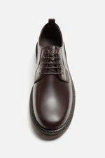 Scarpe Zara da uomo eleganti in pelle marrone con scatola UK 7 EU 41 PREZZO AL PUBBLICO £ 169,00