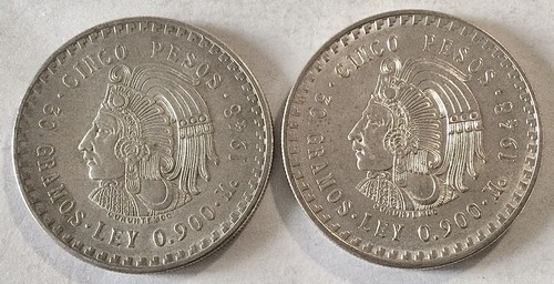 Messico due monete da - messico, 5