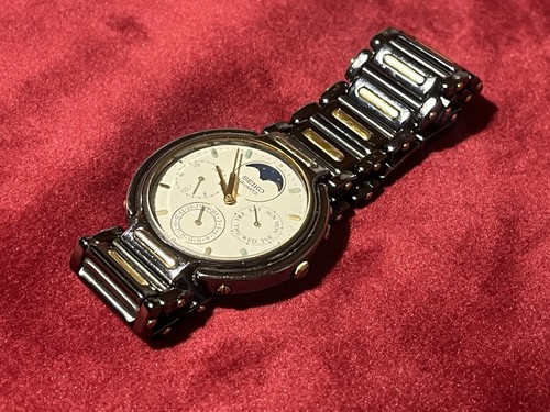 Seiko quarzo 7f38 6060 moon - seiko,