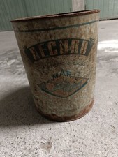 Bidone In Ferro Latta Epoca Record Map colla a freddo caseina vintage