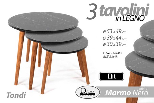 Set tris tavolini tavolo - tavolini,