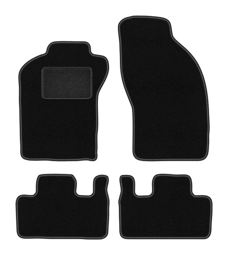 Tappetini velluto nero - nero, fiat