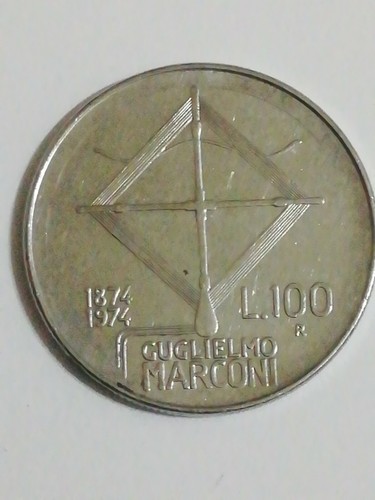 Moneta 100 lire 1874 1974 - lire, /