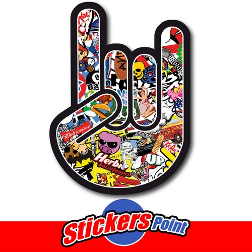 Sticker adesivo horns - horns,