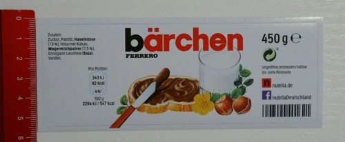 Adesivo sticker vetro - adesivo/sticker:, nutella