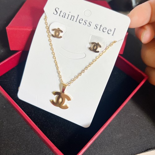 Set collana smalto strass