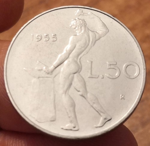 Moneta lire 1955 italia - moneta,