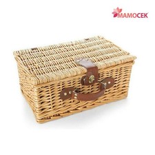 VALIGIA Baule vimini chiaro