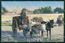 Napoli Città Costumi Carro Botti Vino cartolina MX6894