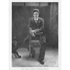 PIETRO MASCAGNI Compositore di Cavalleria Rusticana - Stampa antica 1892