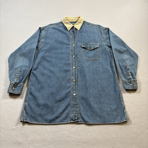 Camicia dkny con bottoni denim - camicia,