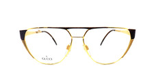 GUCCI GG 2218 montatura per occhiali da vista uomo vitage 1990 metallo oro