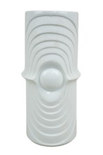 #346 Vaso porcellana Royal bianco anni 70, 17,5 cm