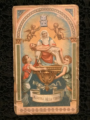 Santino madonna della corona - santino,