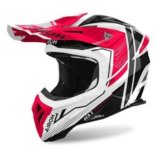 Casco Uomo Airoh AVIATOR ACE 2 ENGINE Red Gloss Rosso Nero Motocross Enduro