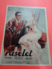 PUBBLICITA' 1940 RASOIO RASELET DUCATI DONNA COPPIAMODA ELEGANZA  ILL. KRAST ADV