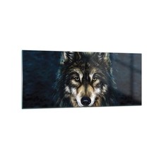 Quadro su Vetro 120x50cm Lupo