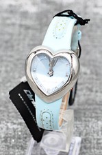 NUOVO $420 Chronotech Love Red Prism Cuore Cristallo Acciaio Inox Orologio Donna