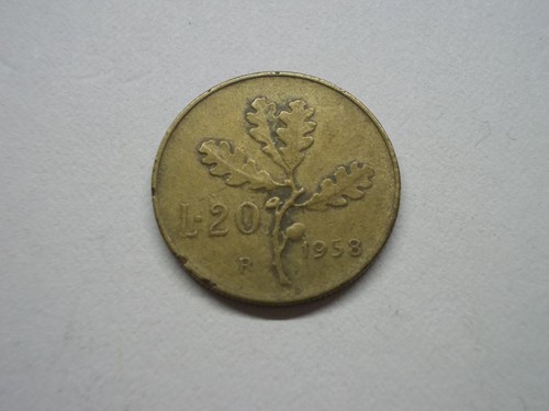 Moneta italiana lire - moneta, 20