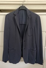 Sorbino Giacca Blazer Blu, Taglia 50 (L), Made in Italy Elegante Classico Casual