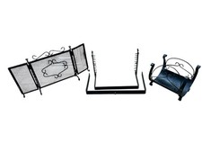 Camino Kit in ferro battuto serie lusso da camino composto da 4 pz per caminetto