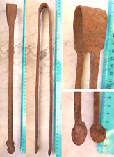 ANTICHE MOLLE O PINZA DA CAMINETTO IN FERRO BATTUTO CM 42 CIRCA (RIF. 1).