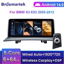 Autoradio 10,25'' Android 14 8-Core CarPlay 4G iDrive per BMW X3 E83 2005-2012