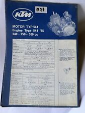 1985 KTM Motore Typ 544  240 - 250 - 300 Catalogo Ricambi Scheda Tecnica    M29