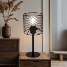 Retrò Tavolo Lampada Nero