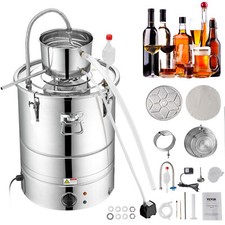 VEVOR Distillatore Alambicco Elettrico Capienza 30L con Pompa per Acqua Liquore