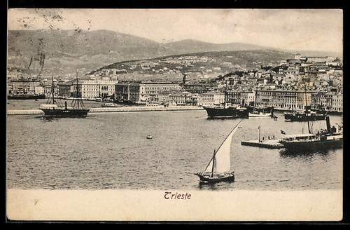 Trieste panorama cartolina - panorama,,