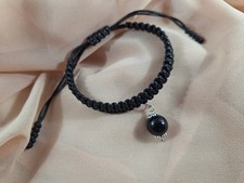 Bracciale Su Coccu Sardo Fatto Mano Kokku Malocchio Onice Portafortuna Pendente