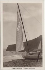 FINALE LIGURE - POESIA DEL MARE - BARCA A VELA MARIA (SAVONA) 1937